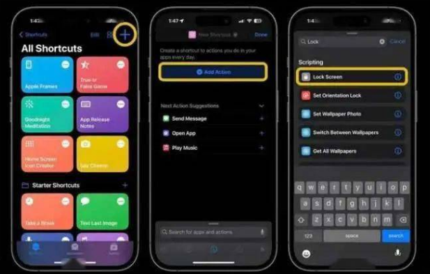 兴隆苹果14锁屏维修店分享iPhone14升级iOS16.4后如何创建锁屏快捷方式 